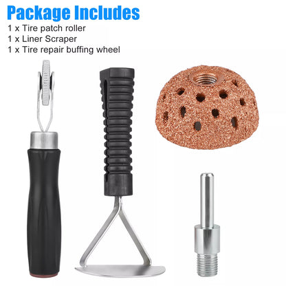 Healthadss ™ Tire Repair Patch Tool Liner Scraper Kit Grinding Head Buffing Wheel Car Truck