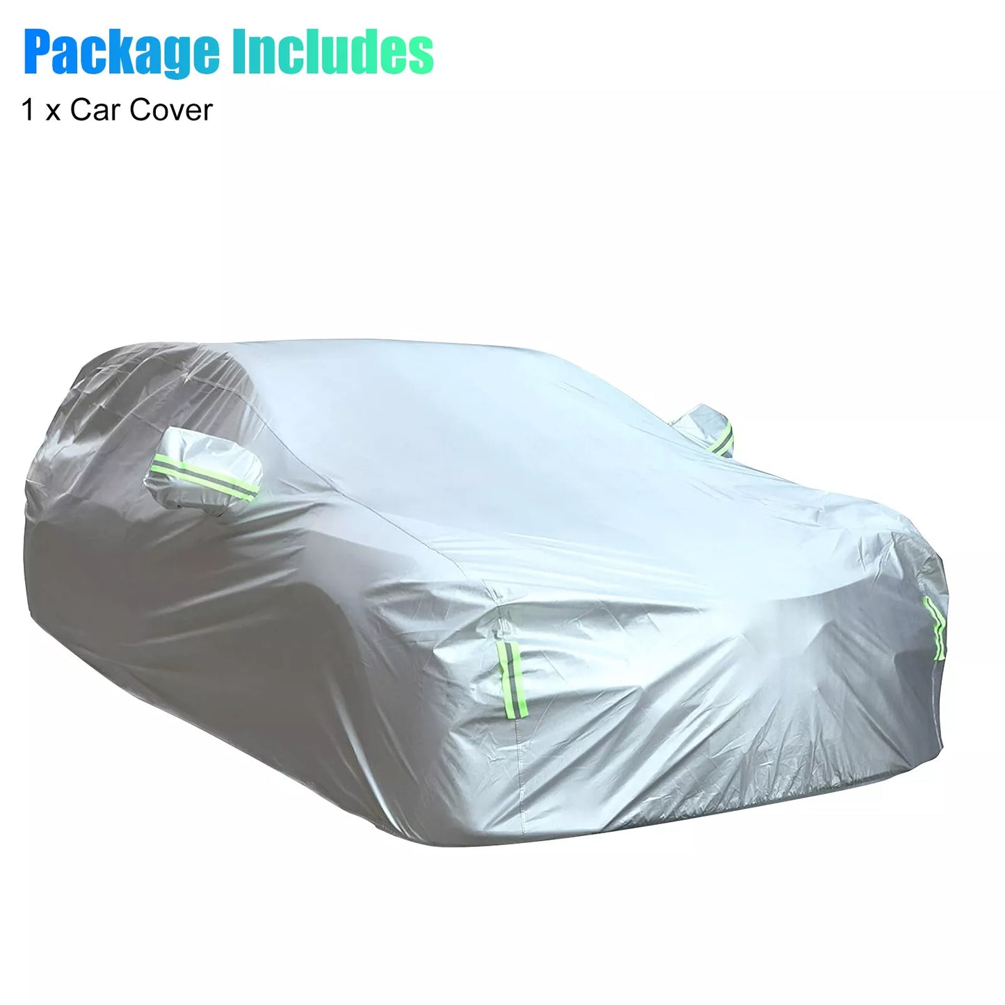 Healthadss ™ Full Car Cover Outdoor Waterproof Sun All Weather Protection 190T 490x200x150cm