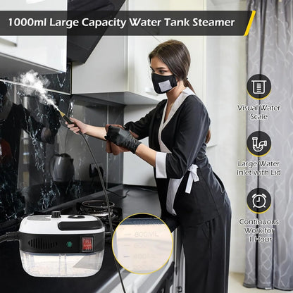 Healthadss ™ 2500W Handheld Car Detailing Cleaning Machine High Temp Steam Cleaner Household