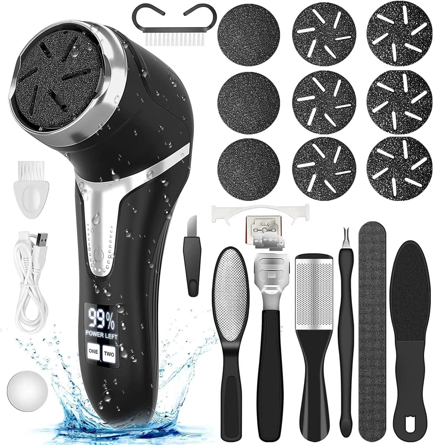 Healthadss ™ Electric Callus Remover for Feet (with Dander Vacuum)