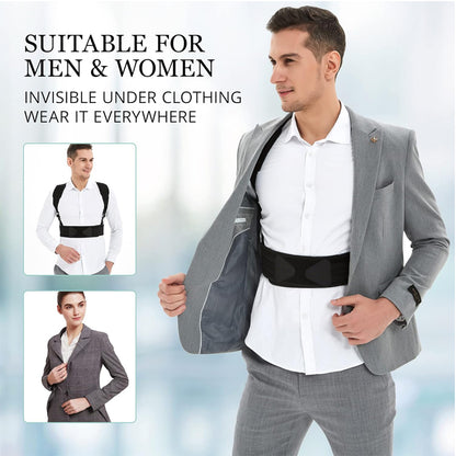 Healthadss ™ Posture Corrector,Adjustable Upper Back Brace