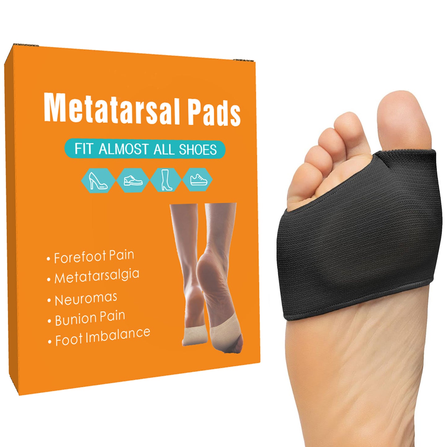 Healthadss ™ Metatarsal Sleeves with Gel Pads