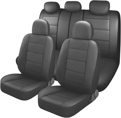 Healthadss ™ Leather Car Seat Covers Full Set 5-Seats Front Rear Protector Cushion For TOYOTA